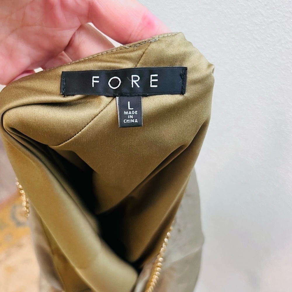 Fore,Exquisite L’abeye Green Silk Dress, Open-Back, Excellent Condition,Large - Picture 5 of 8